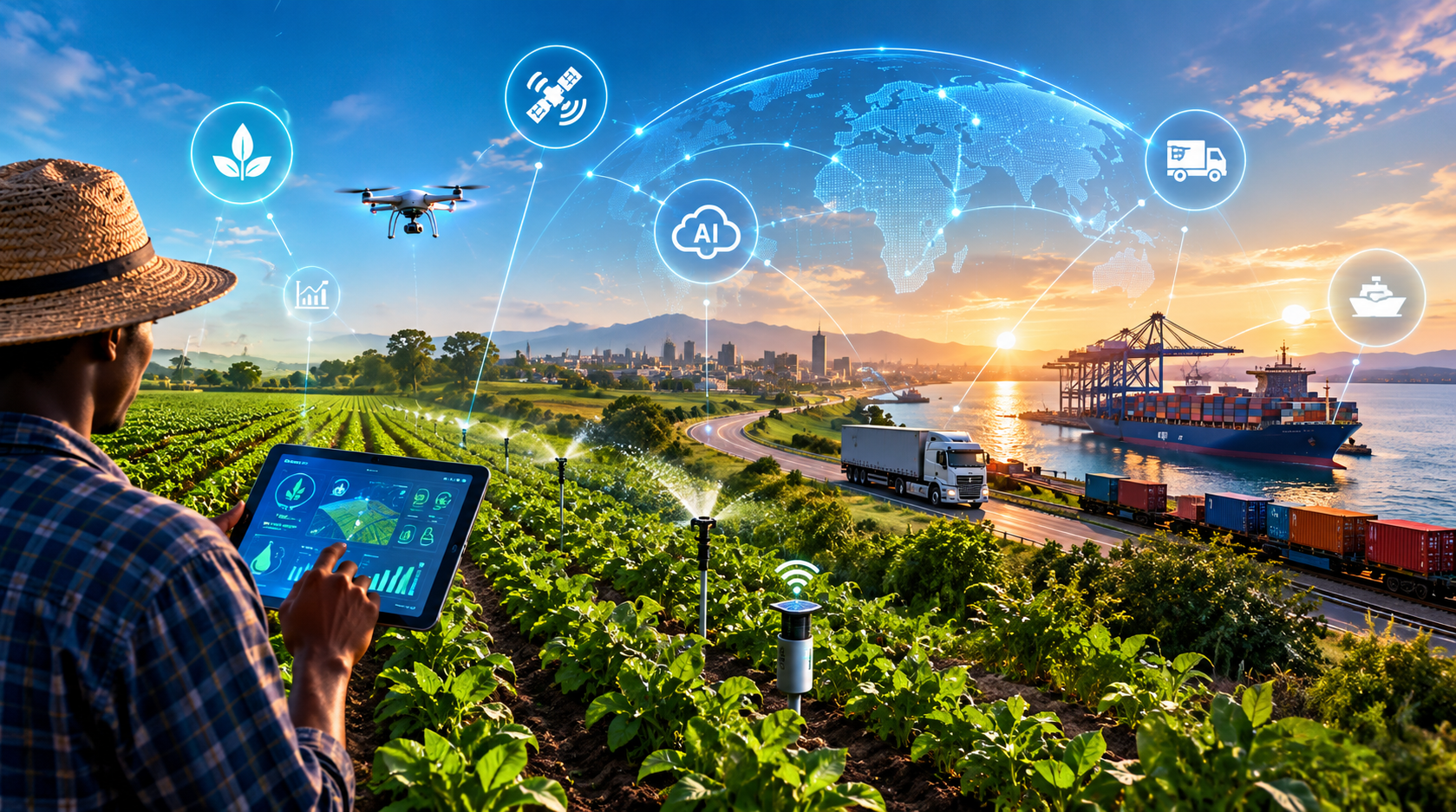 Technologie agricole et logistique connectée